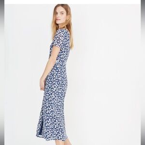 Wrap-Front Midi Dress in French Floral
